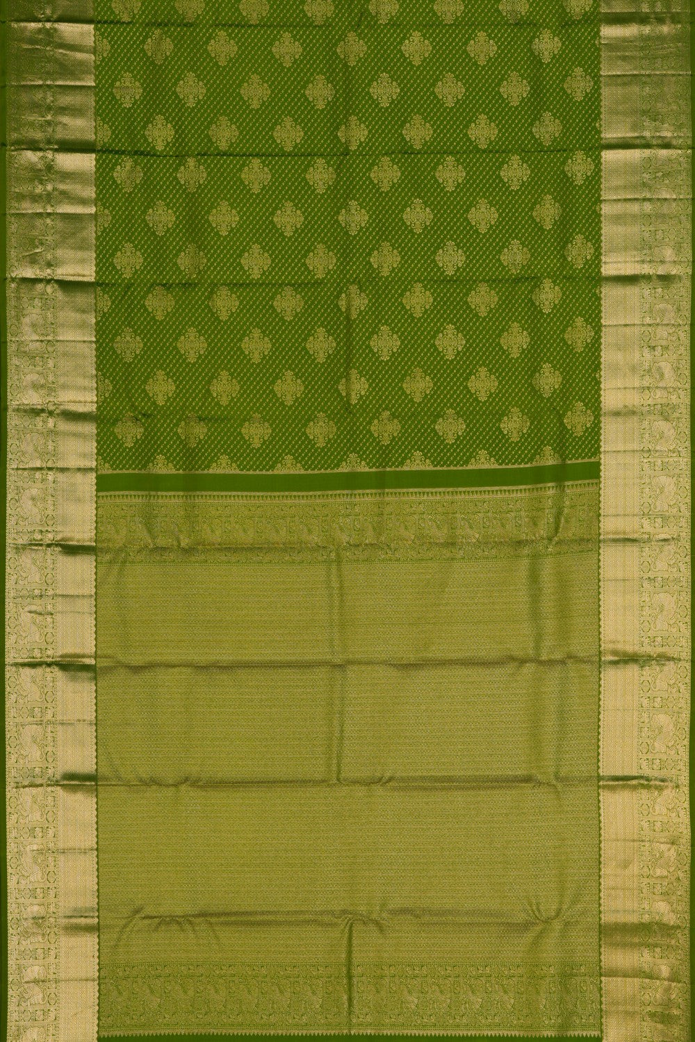 Image of Kanchipattu Brocade Green Saree